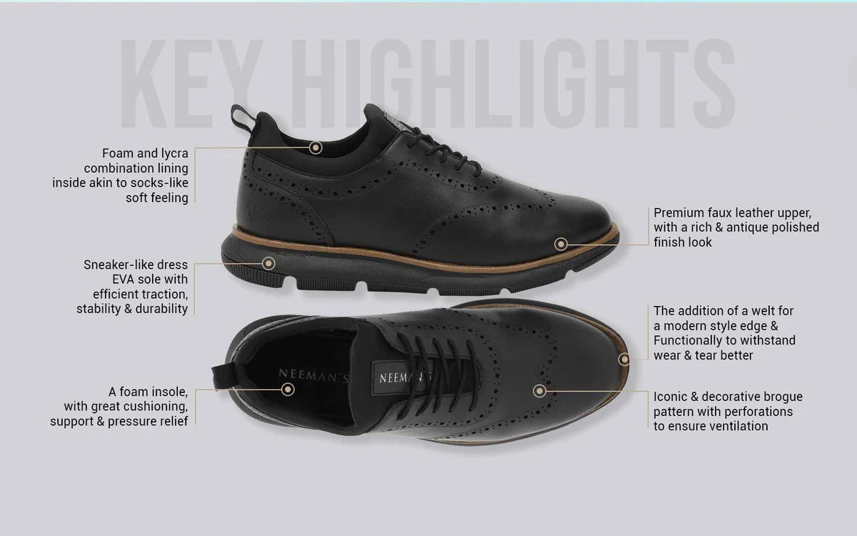 Crossover Brogues : Black shoe